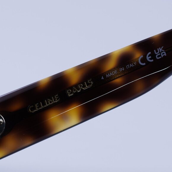 Celine CL40297U 53E Sunglasses Blonde Havana Square Frame, Brown Lenses - Picture 6 of 9